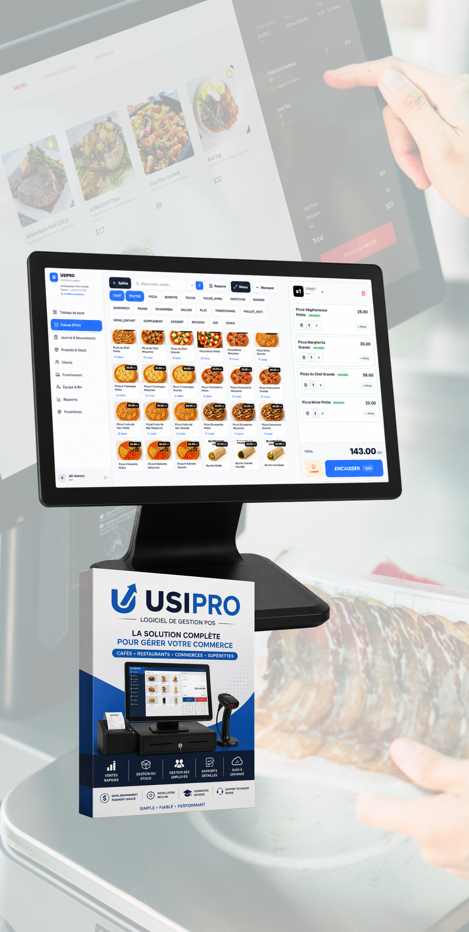 Interface USI Pro sur ordinateur et suivi à distance sur téléphone